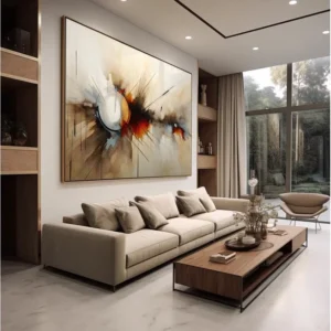 Quadro Decorativo Full HD Abstrato Neutral Colors Sala