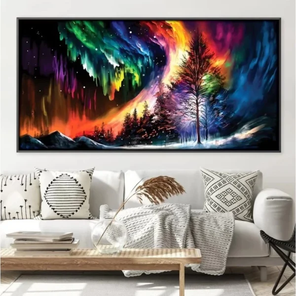 Quadro Decorativo 62x42cm Full HD Paisagem Colorida Aurora