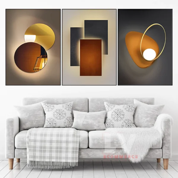 Quadros Decorativos Sala Abstrato Minimalista - Image 3