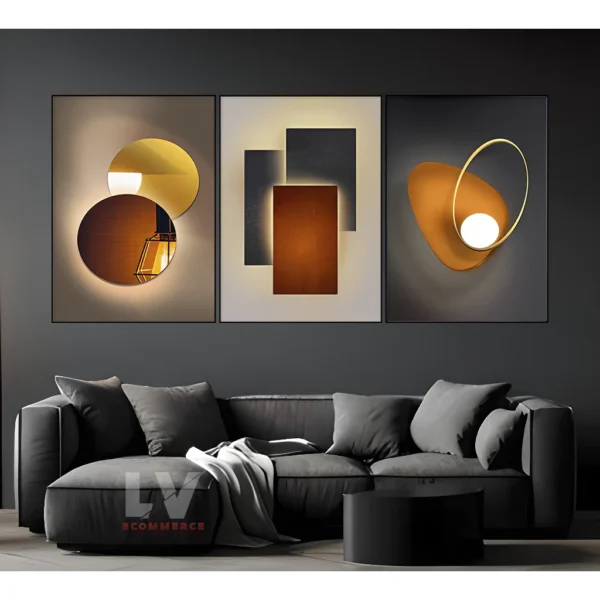 Quadros Decorativos Sala Abstrato Minimalista - Image 2