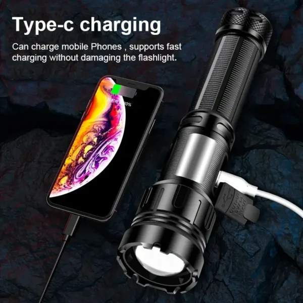 Lanterna Tática Recarregável LED Potente 30w - Image 3