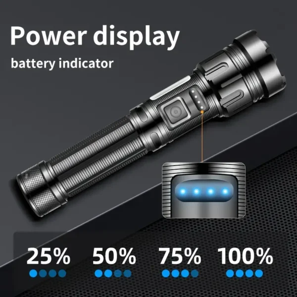 Lanterna Tática Recarregável LED Potente 30w - Image 2