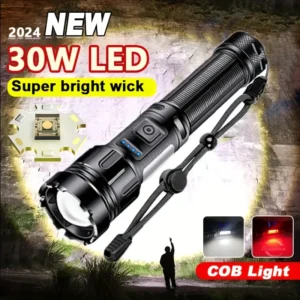 Lanterna Tática Recarregável LED Potente 30w